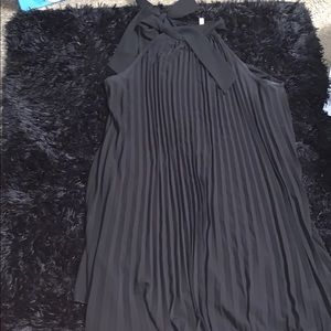 Black neckless dress